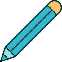 Blau und Orange Bleistift Symbol oder Symbol. vektor