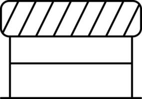 svart översikt illustration av barrikad ikon. vektor