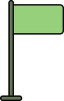 isoliert Grün Farbe Flagge Symbol. vektor