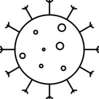 schwarz linear Stil Virus Symbol oder Symbol. vektor