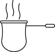 turkiska kaffe pott vektor illustration.