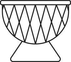 Darbuka Trommel Symbol im Linie Kunst. vektor