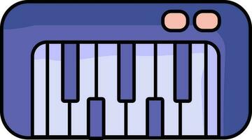 Synthesizer Symbol im Blau und Rosa Farbe. vektor