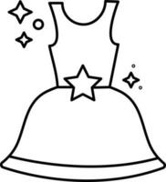 Illustration von ärmellos Kittel oder passen geradlinig Symbol. vektor