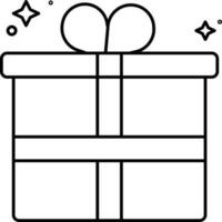 isoliert Geschenk Box Symbol im Linie Kunst. vektor