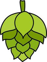 eben Illustration von Hopfen Symbol oder Symbol. vektor