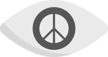 eben Illustration von Frieden Auge Symbol im grau Farbe. vektor