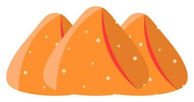 orange illustration av samosa klistermärke. vektor