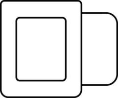 isoliert Becher schwarz Gliederung Symbol. vektor