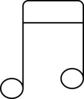 schwarz Linie Kunst Zittern Musik- Symbol oder Symbol. vektor