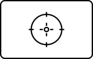 Ziel Punkt schwarz linear Symbol. vektor