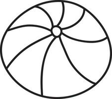 isoliert Basketball Symbol im Linie Kunst. vektor