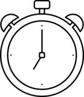 isoliert Alarm Uhr Symbol im Linie Kunst. vektor