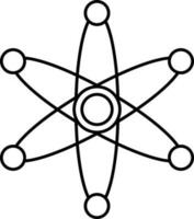 illustration av molekyl ikon i linje konst. vektor