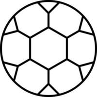 svart linje konst fotboll ikon eller symbol. vektor