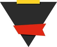 leer Dreieck Hintergrund Element im rot und Gelb Farbe. vektor