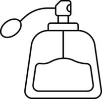 Parfüm Flasche schwarz Schlaganfall Symbol. vektor