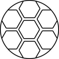 schwarz dünn Linie Kunst von Fußball Symbol. vektor
