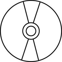 isoliert CD Symbol oder Symbol im schwarz Umriss. vektor