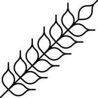 Weizen oder Gerste Symbol im schwarz Linie Kunst. vektor