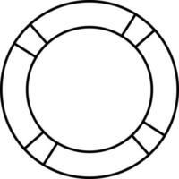 schwarz linear Stil Schwimmen Ring Symbol. vektor