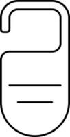 Kopieren Raum Tür Etikett Symbol im Schlaganfall Stil. vektor