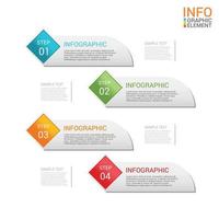 moderne Geschäftsinfografik 4-Schritt-Vektorschablone vektor