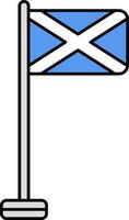 platt stil skottland flagga ikon eller symbol. vektor