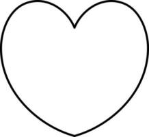svart linjär stil hjärta ikon. vektor
