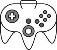 grå och vit video spel avlägsen ikon. vektor