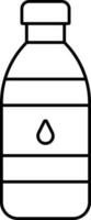 isoliert Wasser Flasche Symbol im dünn Linie Kunst. vektor