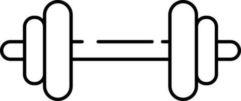svart tunn linje konst av hantel ikon. vektor