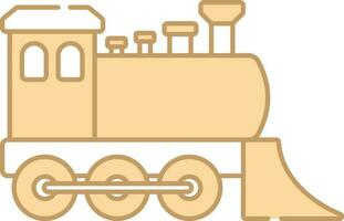 platt illustration av persika tåg ikon. vektor