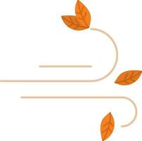 brun illustration av vind med löv ikon. vektor