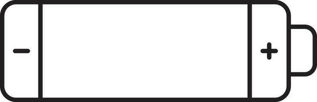 isoliert Batterie Symbol im schwarz Umriss. vektor