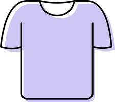 isolerat lila t-shirt ikon i platt stil. vektor