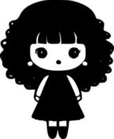 Puppe - - schwarz und Weiß isoliert Symbol - - Vektor Illustration