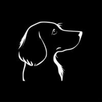 Hund Clip Kunst - - minimalistisch und eben Logo - - Vektor Illustration