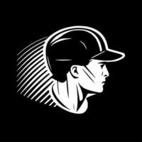 retro Baseball - - schwarz und Weiß isoliert Symbol - - Vektor Illustration
