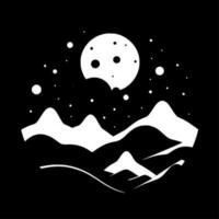 natt himmel - minimalistisk och platt logotyp - vektor illustration
