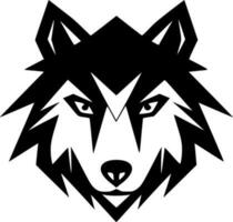 Wolf - - schwarz und Weiß isoliert Symbol - - Vektor Illustration