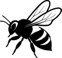 Honigbiene, schwarz und Weiß Vektor Illustration