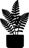 växt, svart och vit vektor illustration