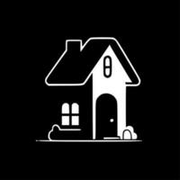 Haus, schwarz und Weiß Vektor Illustration