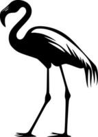 Flamingo - - minimalistisch und eben Logo - - Vektor Illustration