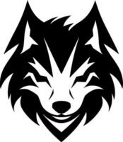 Wolf - - minimalistisch und eben Logo - - Vektor Illustration