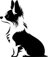 chihuahua, minimalistisk och enkel silhuett - vektor illustration
