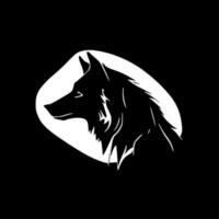 Wolf - - minimalistisch und eben Logo - - Vektor Illustration