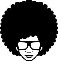 afro - minimalistisk och platt logotyp - vektor illustration