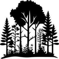 Wald - - minimalistisch und eben Logo - - Vektor Illustration